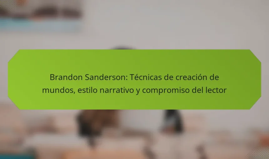 Brandon Sanderson: Técnicas de creación de mundos, estilo narrativo y compromiso del lector
