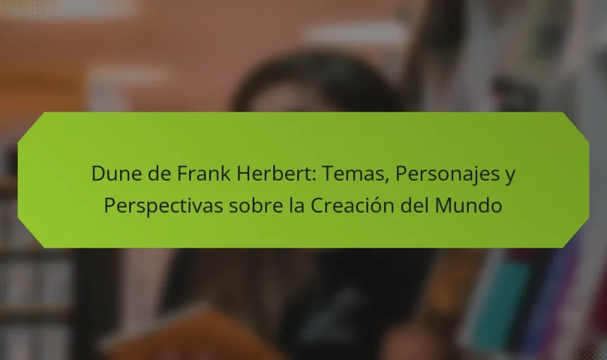 Dune de Frank Herbert: Temas, Personajes y Perspectivas sobre la Creación del Mundo