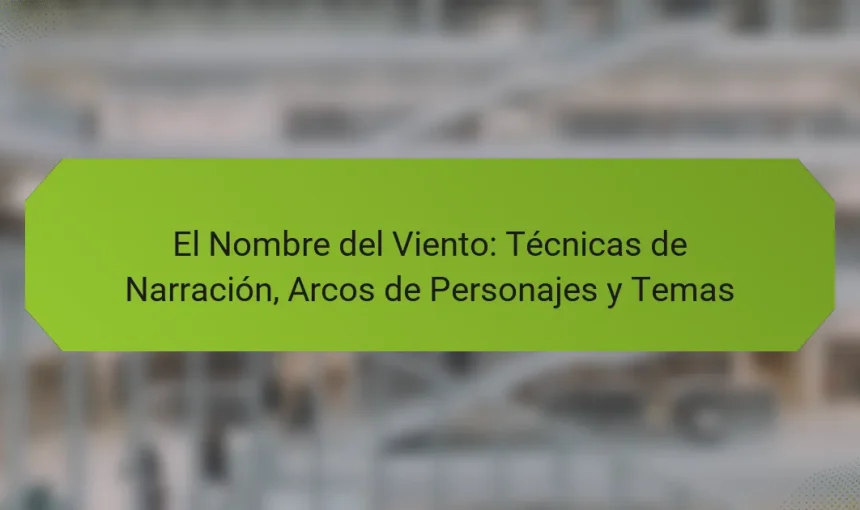 El Nombre del Viento: Técnicas de Narración, Arcos de Personajes y Temas