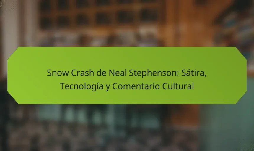 Snow Crash de Neal Stephenson: Sátira, Tecnología y Comentario Cultural