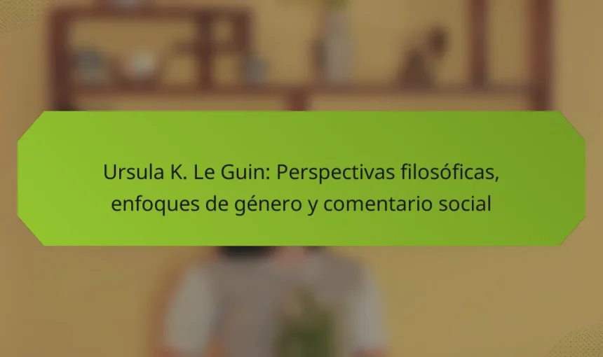 Ursula K. Le Guin: Perspectivas filosóficas, enfoques de género y comentario social